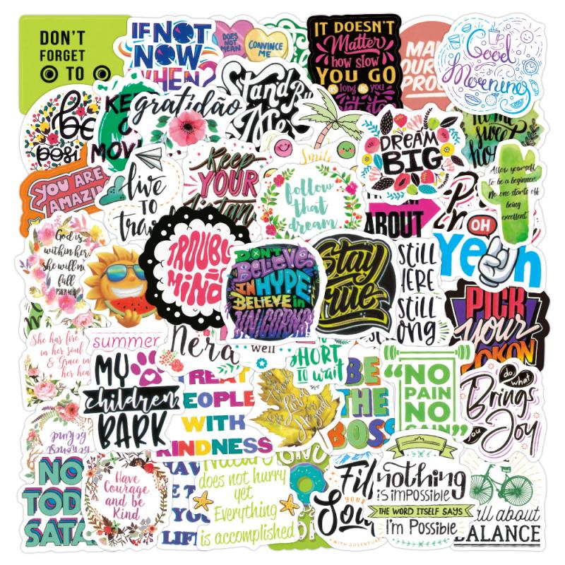 50 Inspirational Quotes Stickers Waterproof Vinyl Decals for Teens & Adults