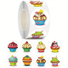 500pcs Reward Label Toys Cake Stickers Decorative Labels Cartoon Reward Stickers