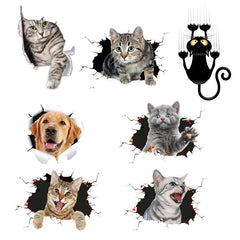 3D Simulation Cat Creative Car Sticker Dog Glass Car Sticker