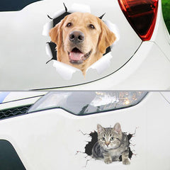 3D Simulation Cat Creative Car Sticker Dog Glass Car Sticker