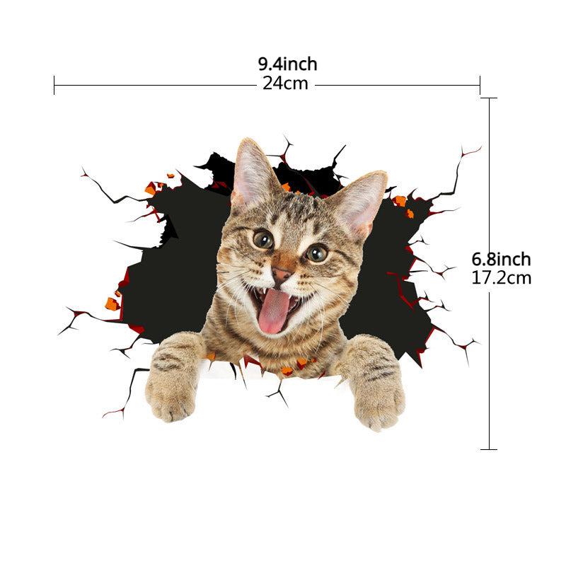 3D Simulation Cat Creative Car Sticker Dog Glass Car Sticker