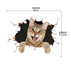 3D Simulation Cat Creative Car Sticker Dog Glass Car Sticker