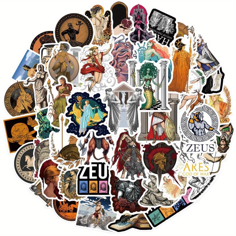 50pcs Greek Mythology Aesthetic Stickers for Decoration