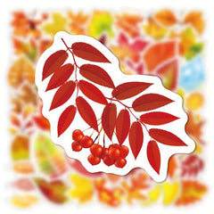 50 Maple Leaf Series Graffiti Stickers Waterproof DIY Creative Toy