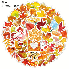 50 Maple Leaf Series Graffiti Stickers Waterproof DIY Creative Toy