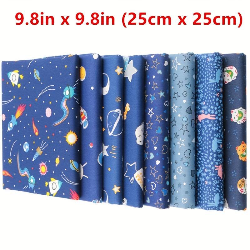 8 Piece 100 Cotton Fat Pack Quilted Sewing Craft DIY Making Supplies