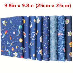 8 Piece 100 Cotton Fat Pack Quilted Sewing Craft DIY Making Supplies