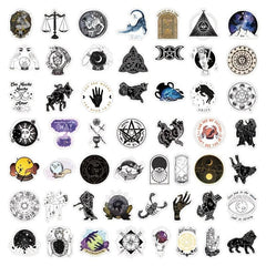 50pcs Astrology Waterproof Pvc Graffiti Decorative Sticker Packs For Kids