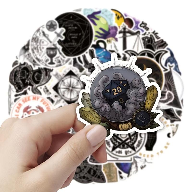 50pcs Astrology Waterproof Pvc Graffiti Decorative Sticker Packs For Kids