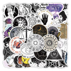 50pcs Astrology Waterproof Pvc Graffiti Decorative Sticker Packs For Kids