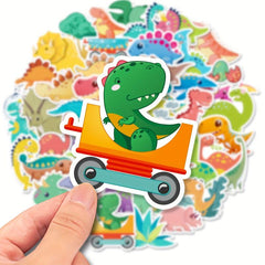 50pcs Doodle T-Rex Series Stickers For Luggage Laptop Car