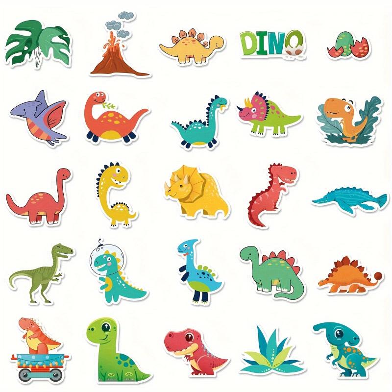 50pcs Doodle T-Rex Series Stickers For Luggage Laptop Car