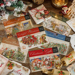 Golden Christmas Diary Stickers Santa Snowman Decorations