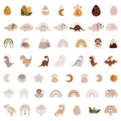 50pcs Dinosaur Doodle Stickers Laptop Car Water Bottles PVC Waterproof Stickers