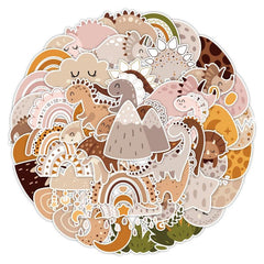 50pcs Dinosaur Doodle Stickers Laptop Car Water Bottles PVC Waterproof Stickers