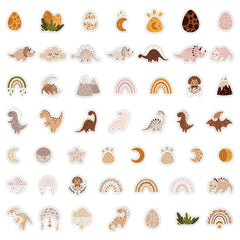 50pcs Dinosaur Doodle Stickers Laptop Car Water Bottles PVC Waterproof Stickers