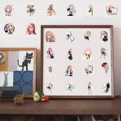 50pcs Anime Stickers Waterproof for Laptop Water Bottles Skateboard