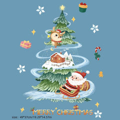 Christmas Window Stickers Gift Tree Snowflakes PVC Stickers