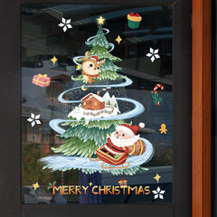 Christmas Window Stickers Gift Tree Snowflakes PVC Stickers