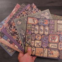 10 Sheets Alice Halloween Stickers for DIY Crafts & Journals