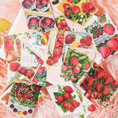 40 Strawberry Card Stickers for Scrapbooking Arts & Crafts