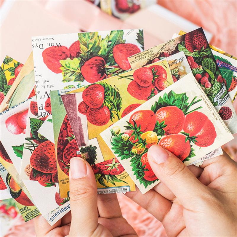 40 Strawberry Card Stickers for Scrapbooking Arts & Crafts