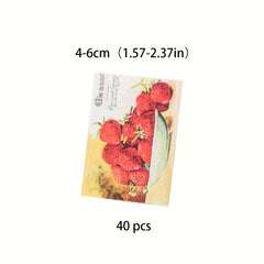 40 Strawberry Card Stickers for Scrapbooking Arts & Crafts