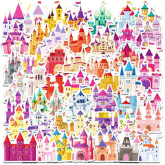 50pcs Princess Castle Vinyl Stickers for Skateboard Bike Water Bottle