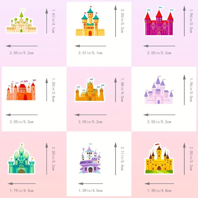 50pcs Princess Castle Vinyl Stickers for Skateboard Bike Water Bottle