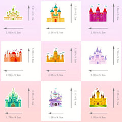 50pcs Princess Castle Vinyl Stickers for Skateboard Bike Water Bottle