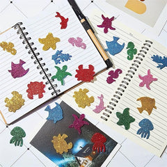 60pcs Marine Animal Golden Foam Stickers for DIY Party Activities