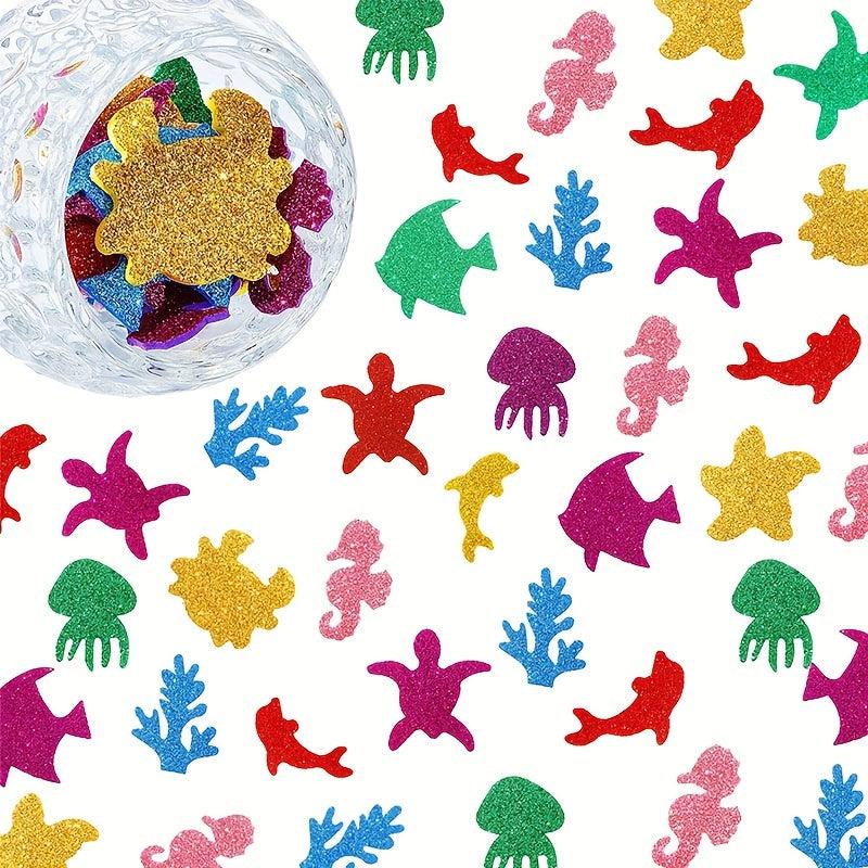60pcs Marine Animal Golden Foam Stickers for DIY Party Activities