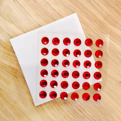 Red Rhinestone Self-adhesive Stickers for Accessories