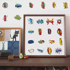 50pcs Explosion Cloud Stickers Water Bottle Laptop Skateboard Phone Stickers