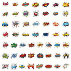 50pcs Explosion Cloud Stickers Water Bottle Laptop Skateboard Phone Stickers
