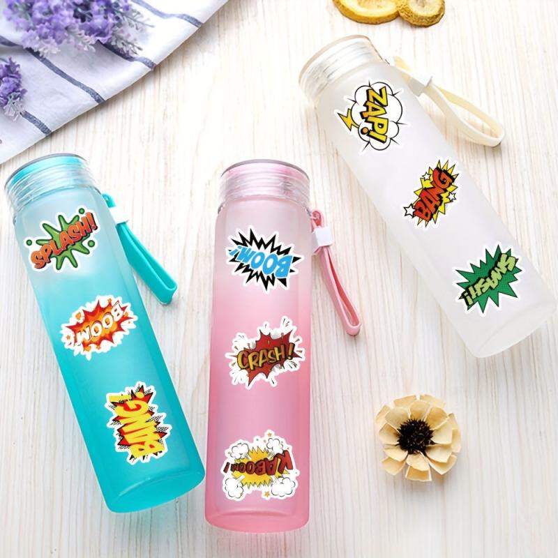 50pcs Explosion Cloud Stickers Water Bottle Laptop Skateboard Phone Stickers