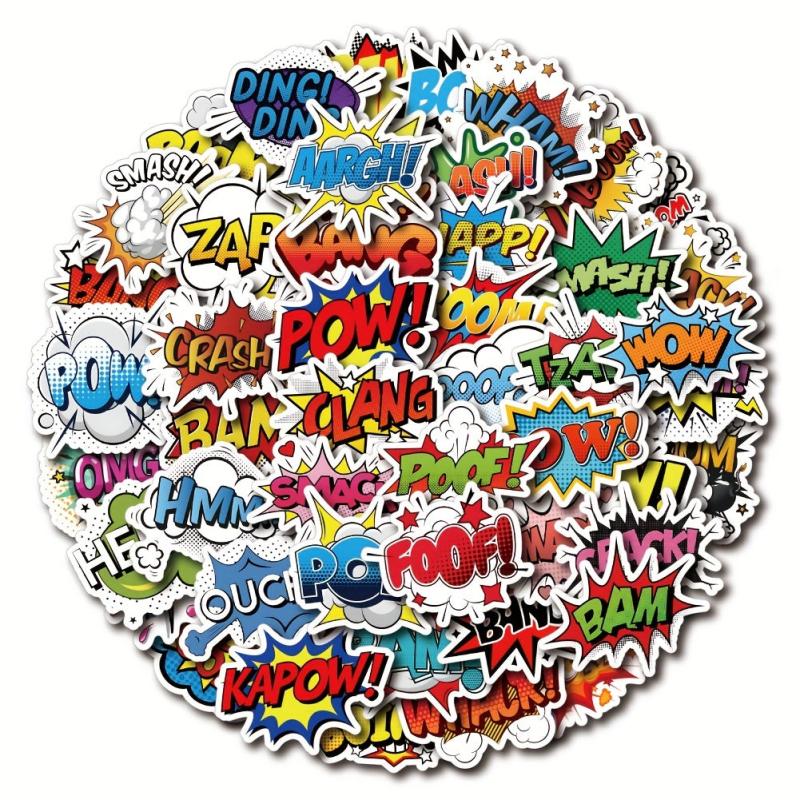 50pcs Explosion Cloud Stickers Water Bottle Laptop Skateboard Phone Stickers