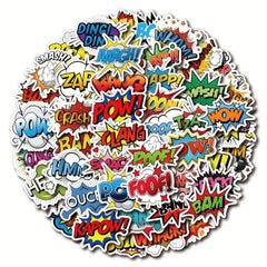 50pcs Explosion Cloud Stickers Water Bottle Laptop Skateboard Phone Stickers