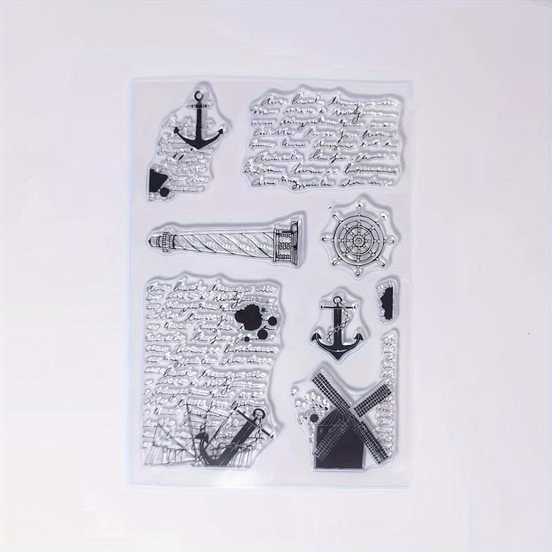 Windmill Lighthouse Boat Anchor Clear Stamp for Holiday Card Making DIY Crafts