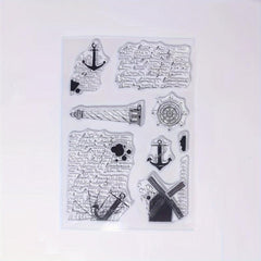 Windmill Lighthouse Boat Anchor Clear Stamp for Holiday Card Making DIY Crafts