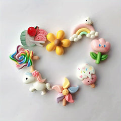 8pcs Resin Accessory Kit for DIY Phone Cases Hair Clips