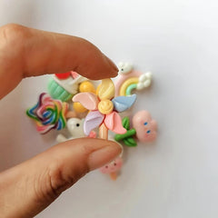 8pcs Resin Accessory Kit for DIY Phone Cases Hair Clips