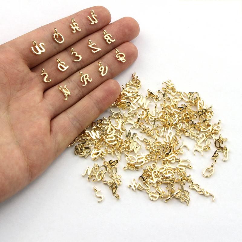 26 Letters Matching Pendant Set Golden Accessories DIY Bracelet