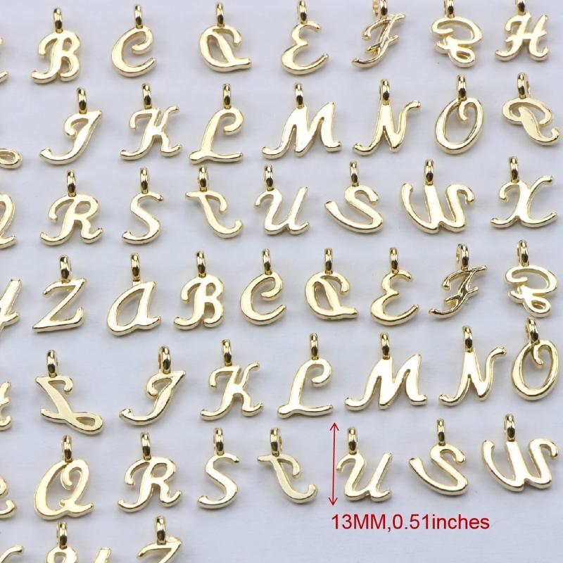 26 Letters Matching Pendant Set Golden Accessories DIY Bracelet