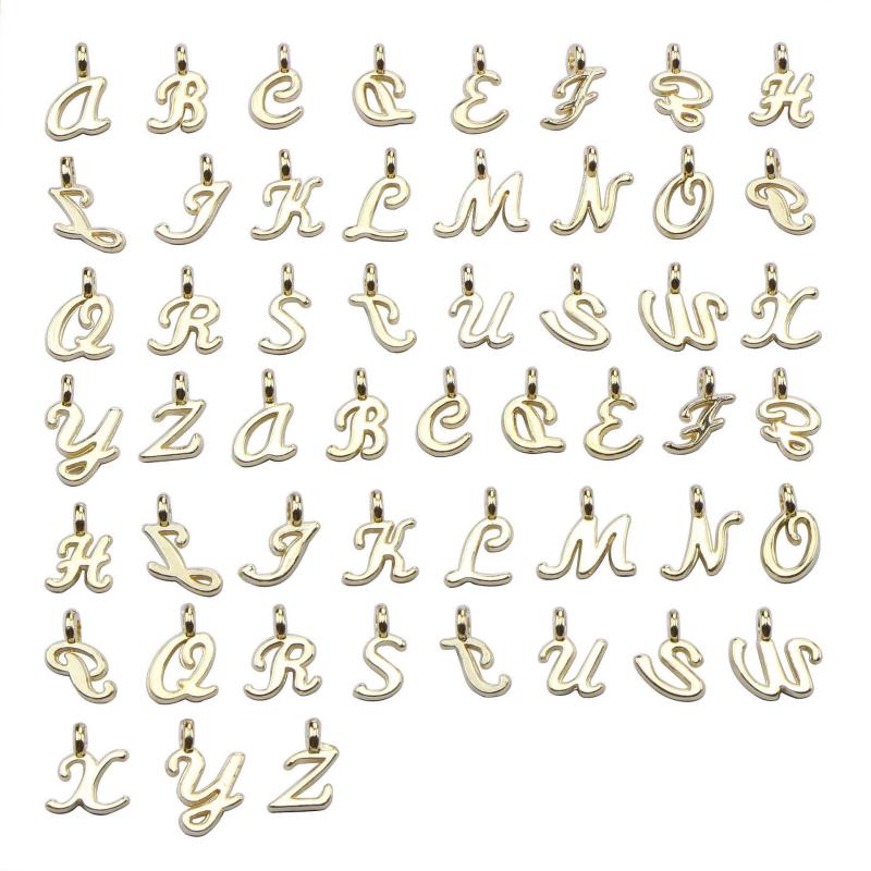 26 Letters Matching Pendant Set Golden Accessories DIY Bracelet