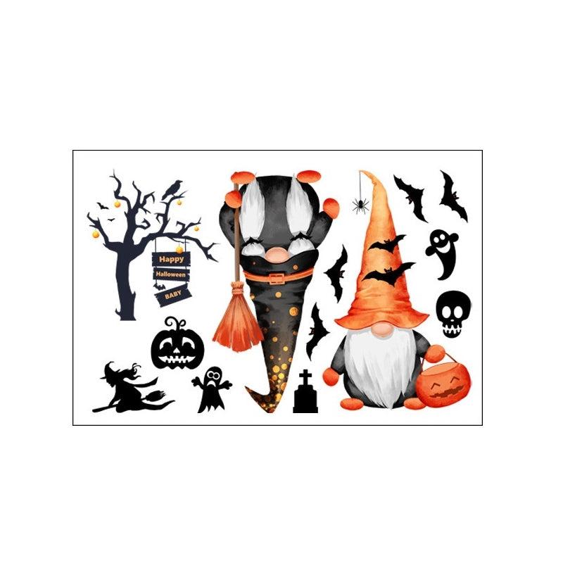 Gnome Witch Tombstone Halloween Decoration Sticker