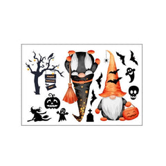Gnome Witch Tombstone Halloween Decoration Sticker
