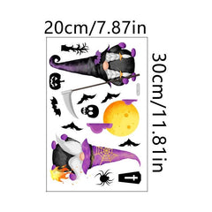 Gnome Witch Tombstone Halloween Decoration Sticker