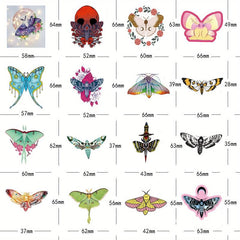 50pcs Moth Stickers Pack Cartoon Aesthetics Vinyl Waterproof Sticker
