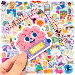100pcs Mental Health Stickers - Inspirational Words for Water Bottles